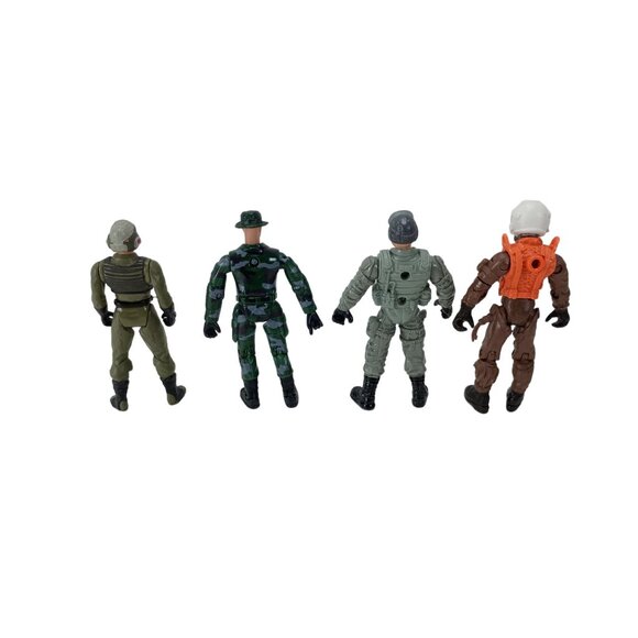 Mixed Military Soldiers Poseable Mini Action Figure Toy Lot Of 4 - Picture 4 of 5